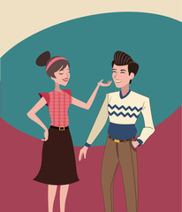 mother and father vintage background vector illustration eps 10