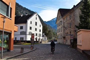Dorfzentrum in der Gemeinde Altdorf im Kanton Uri in der Zentralschweiz / Innerschweiz 