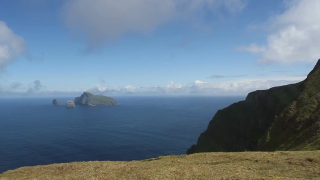 Isle of Boreray viewed from Hirta St Kilda Scotland
