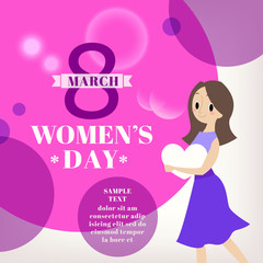 Women's day celebration cartoon illustration