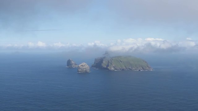 Isle of Boreray viewed from Hirta St Kilda Scotland
