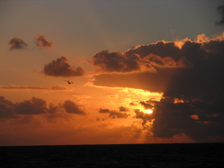 Sunrise over the caribbean