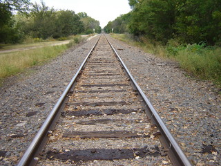 Obraz premium Railroad tracts into the distance