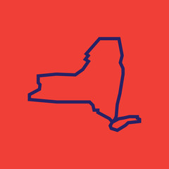 Geometric outline of New York State