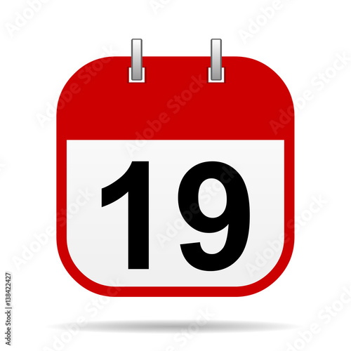 "19 calendar icon" Stock photo and royaltyfree images on