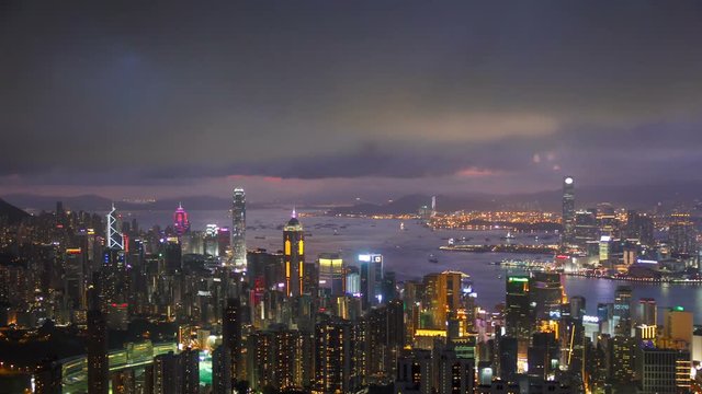 Night Timelapse in Hong Kong