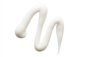 Cosmetic cream in abstract shape on background