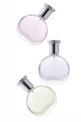 Perfume bottles isolated on background