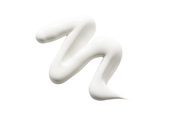 Cosmetic cream in abstract shape on background