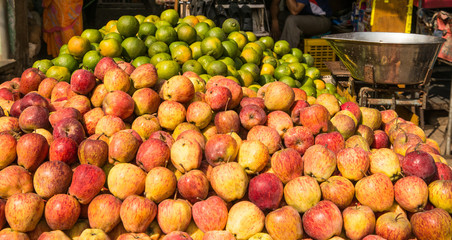 Vegetable and fruit on market in India