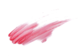 Red color lip gloss paint on background