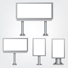 Obraz premium Set blank big billboard. Mockup for your advertisement and design.
