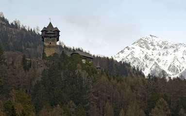 Fototapeta na wymiar Niederfalkenstein Castle barbican