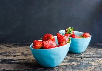 Fresh organic strawberries