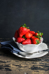 Fresh organic strawberries