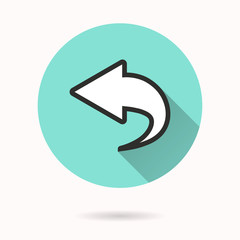 Backward - vector icon.