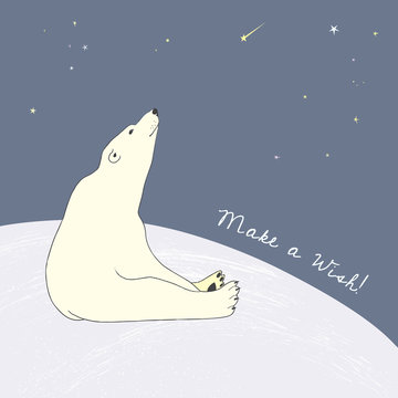 Polar bear birthday card