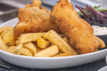 Fish and chips.