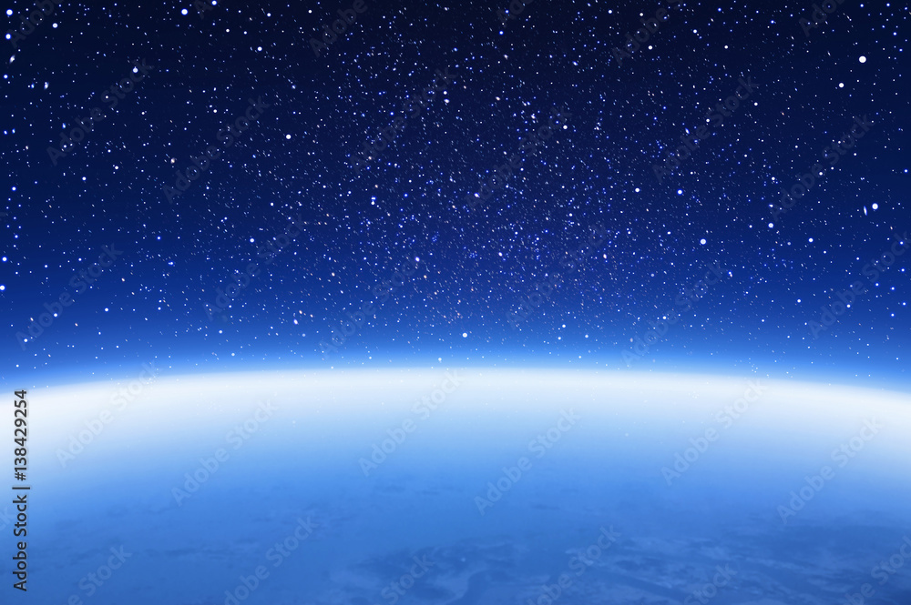 Wall mural space in the night photography