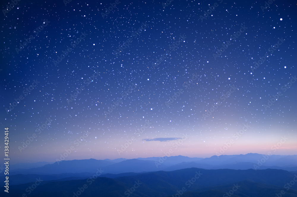 Wall mural starry in the night sky use as wallpaper