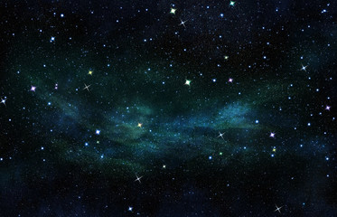 Obraz na płótnie Canvas Galaxy Background with nebula, stardust and shiny stars