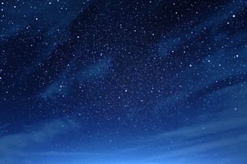 Night sky with clouds fullly with the star
