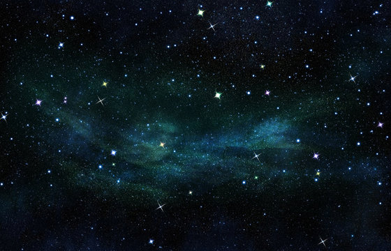Galaxy Background with nebula, stardust and shiny stars