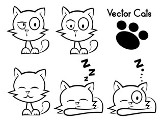 Vector Cats B/W