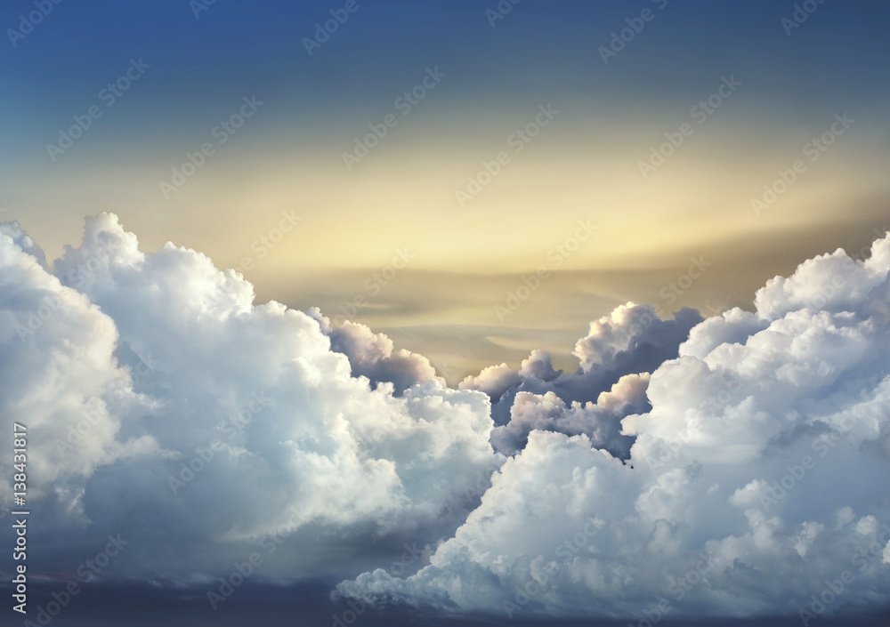 Canvas Prints beautiful sky background with large clouds