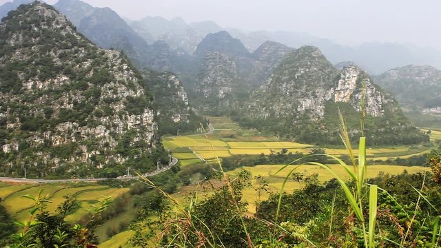 Harvest Time, Countryside In Guizhou Province, China.