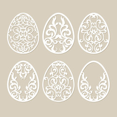 Set stencil easter eggs