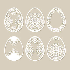 Set stencil easter eggs