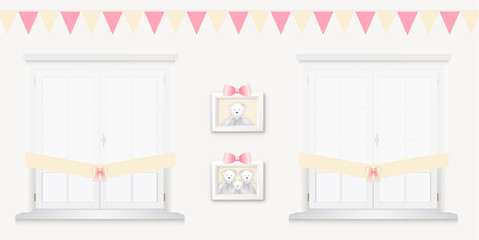 Royal baby room with window and frames vol.2