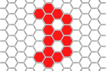 block chain  in a bitcoin 3D illustration