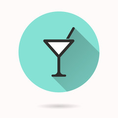 Cocktail - vector icon.