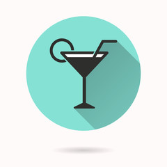 Cocktail - vector icon.
