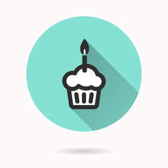 Cake - vector icon.
