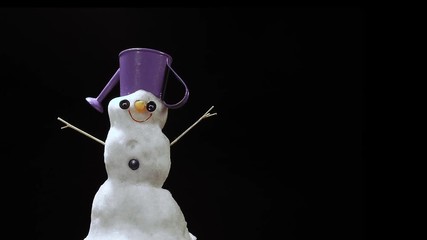 The little snowman melts quickly, destroyed and dumped.