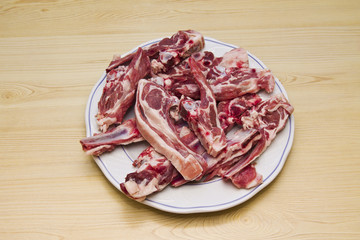 Plate of lamb chops