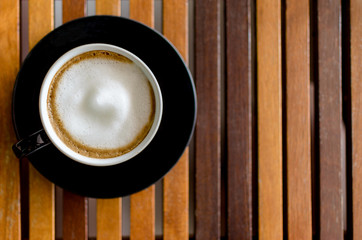 A cup of cappuccino coffee
