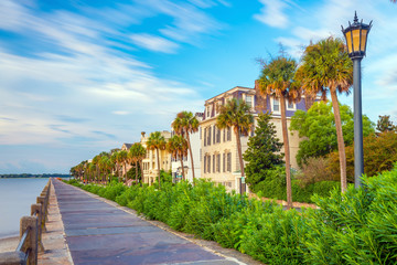 Obraz premium Battery Park in the historic waterfront area of Charleston