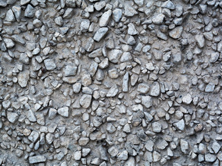 Rock and gravel wall texture.