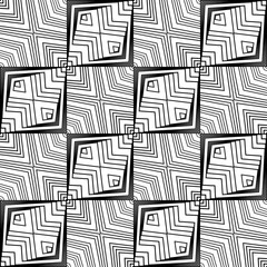 Design seamless monochrome lines pattern