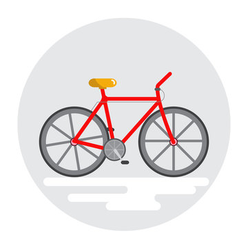 Vélo flat design - Illustration - Vecteur