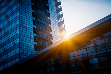 detail shot of skyscrapers in city of China.