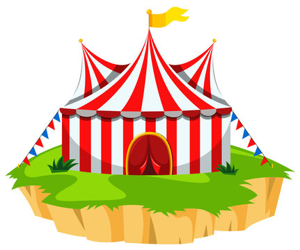Circus tent on island