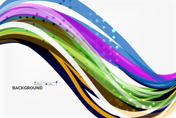 Vector geometric flowing lines abstract background