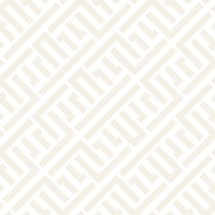 Interlacing Lines Subtle Lattice. Ethnic Monochrome Texture. Vector Seamless Black and White Pattern.