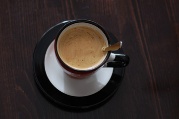 coffee cup dark table