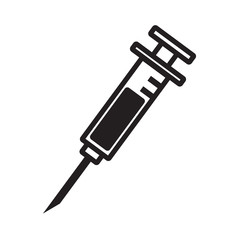 Syringe icon vector isolated white background.